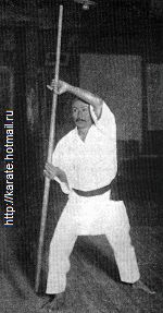 Гитин Фунакоши. Упражнения с бо.